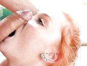Huge Cumshot On The Cute Freckled Redhead