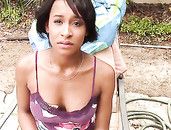 Paying A Slutty Black Girl To Fuck Him Outdoors