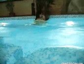 Beautiful Girls Go Skinny Dipping In The Pool