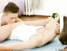 Teen Chick Doing Splits And Taking Big Dick