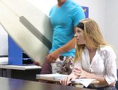 Fucking Shaved Schoolgirl Pussy And Making Her Moan